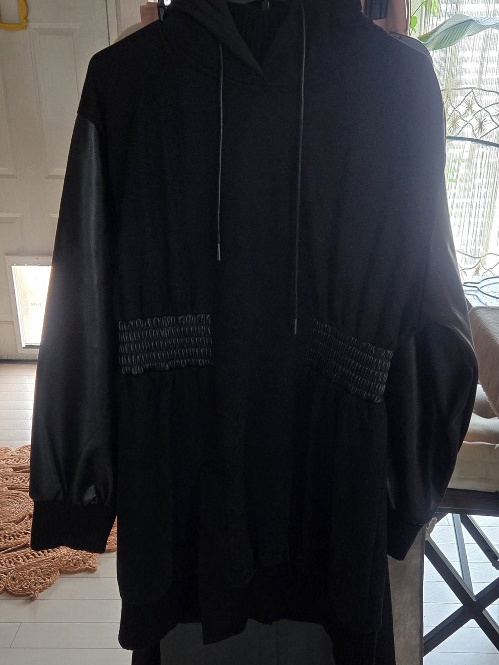 Black Men's Hooded Pullover Sweater